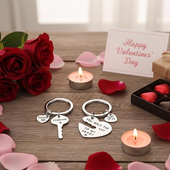 Matching Heart Keychains