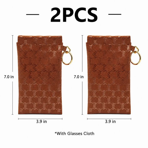 Portable scratch-resistant glasses pouch