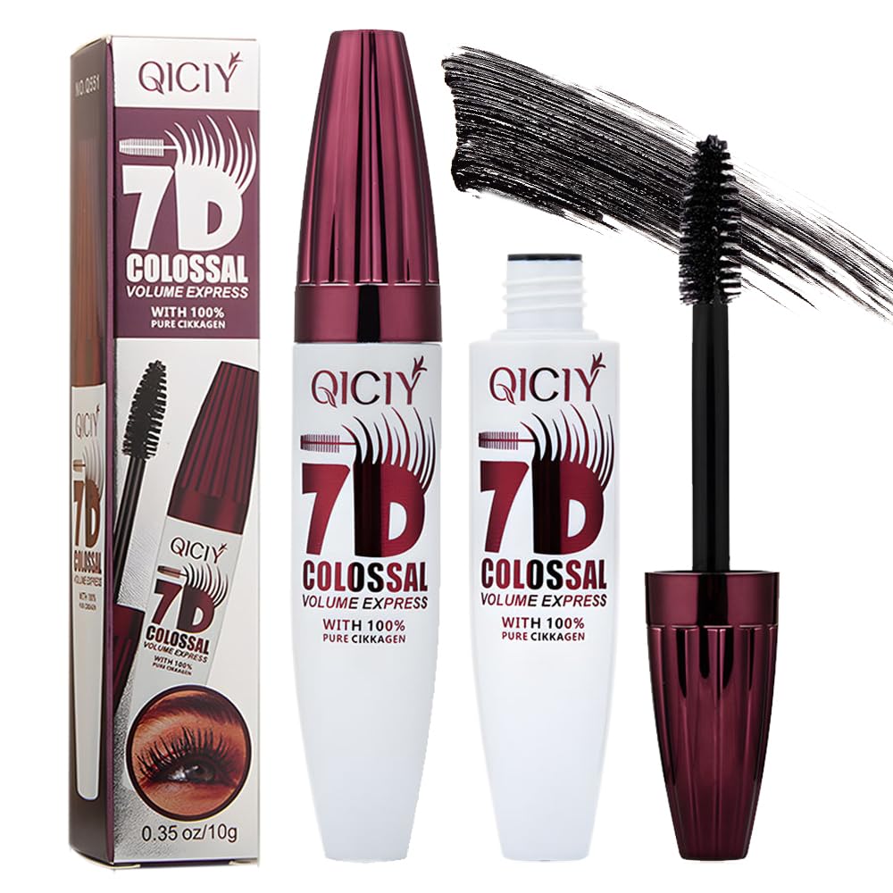 7D Colossal Mascara, Black Long-Lasting & Buildable Volume, Natural Length