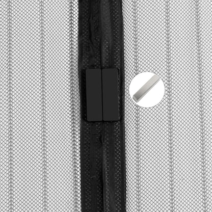Magnetic Fly Screen Door with Stay Open Buckles