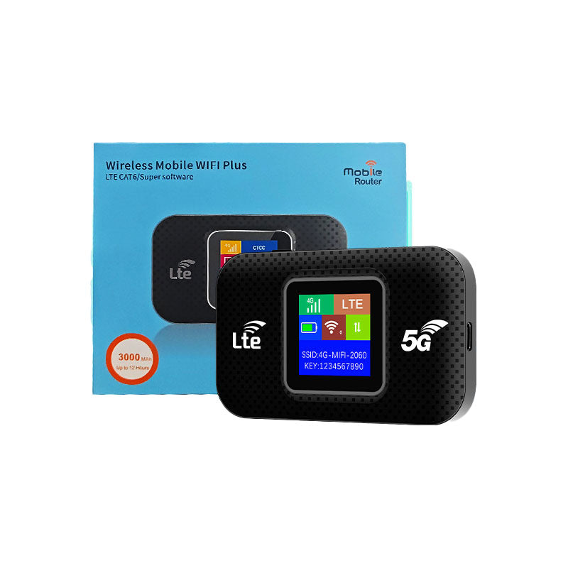 4G LTE 300Mbps High Speed Mobile Router for Phone Tablet - Up to 10 Devices, Secure and Encrypted, 3000mah