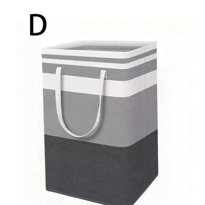 Collapsible Freestanding Laundry Basket with Easy Carry Handles for Bedroom, Dorm, Clothes, Towels