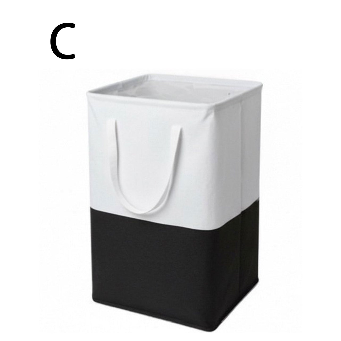 Collapsible Freestanding Laundry Basket with Easy Carry Handles for Bedroom, Dorm, Clothes, Towels