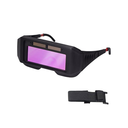 Safety Protective LCD Welding Glasses - Solar Powered Auto Darkening with Adjustable Shade, 2 Sensors