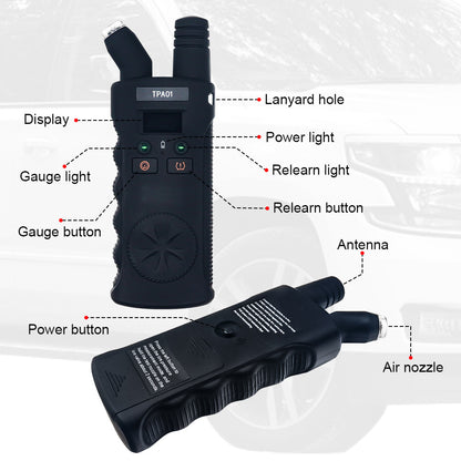 150PSI Digital Tire Pressure Gauge - 2 in 1 Tire Pressure Monitoring Sensor Activation Tool, 2 Mins Quick Reset