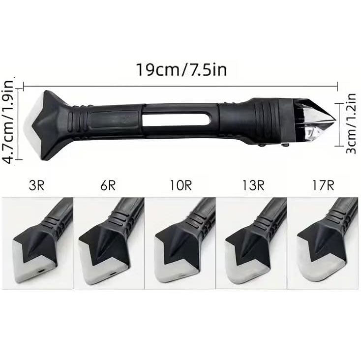 3 in 1 Silicone Caulking Tool, Sealant Removal Tool with 4 Pieces Tool Kit