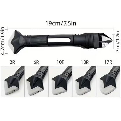 3 in 1 Silicone Caulking Tool, Sealant Removal Tool with 4 Pieces Tool Kit