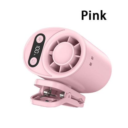 Car Clip on Fan with LED Display -360° Rotation, 100 Speeds Adjustable, USB Rechargeable