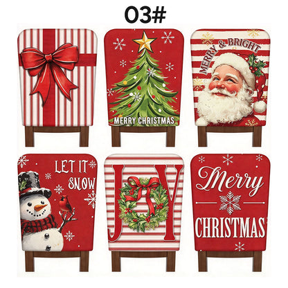 6-Piece Set of Fun Christmas Chair Covers