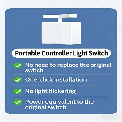 2 Sets Portable Wireless Remote Light Switch - Easy Installing for Home Lighting Management