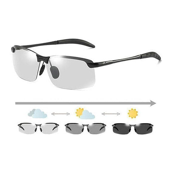 Polarized Photochromic Sunglasses - UV400, Day and Night Driving, Ultra-Light for Men and Women