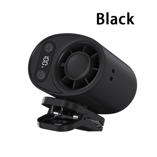 Car Clip on Fan with LED Display -360° Rotation, 100 Speeds Adjustable, USB Rechargeable
