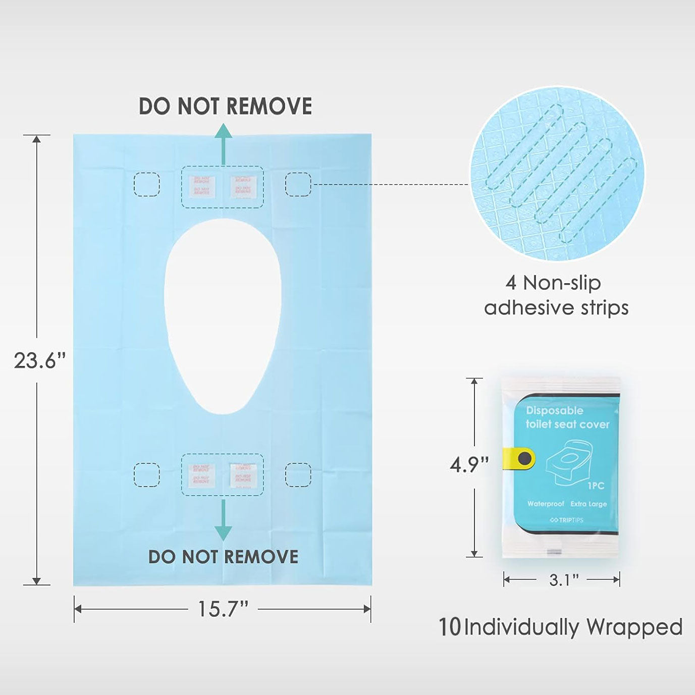 10pcs Waterproof Faster-use Sticker-free Disposable Toilet Seat Covers
