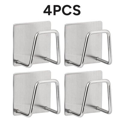 4 Counts Stainless Steel Sponge Holder for Kitchen Sink