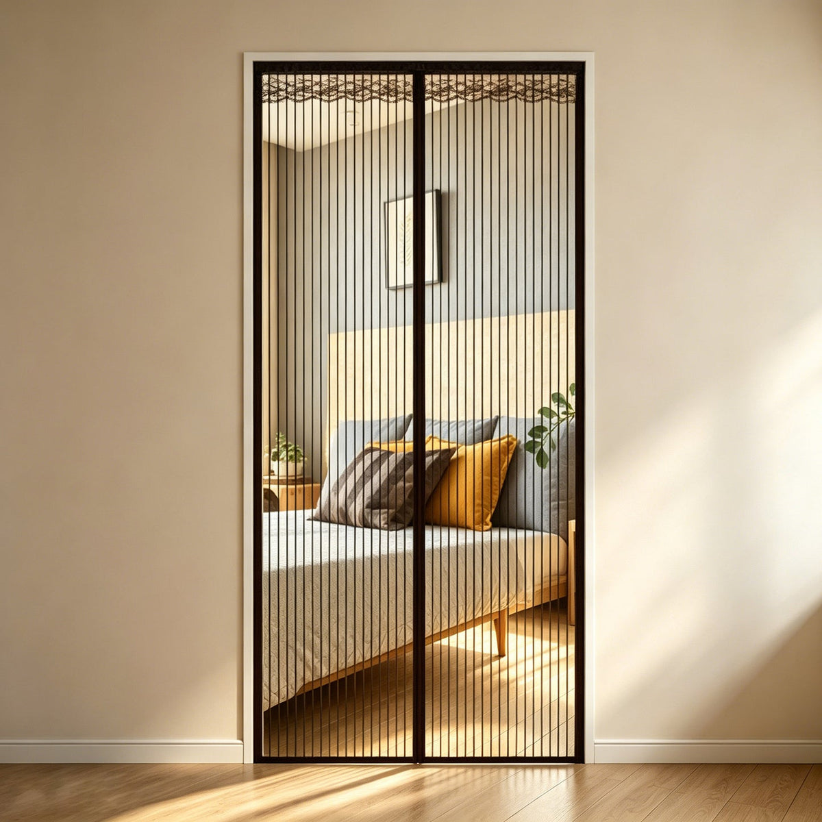 Summer Anti-Mosquito Door Curtain — Fine-Mesh Magnetic Soft Screen Door