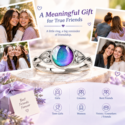 Stylish and Creative Sweet-Style Color-Changing Mood Stone Ring