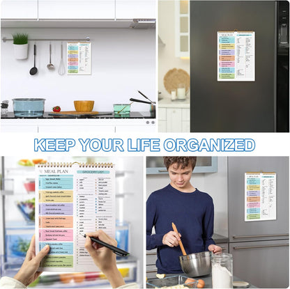 Weekly Meal Planner Notebook – Features Tear-Out Shopping Lists and Sturdy Spiral Binding
