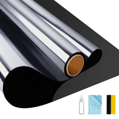 Window Privacy Film Tint One Way Glass Heat Blocking Sun Shade Anti UV Block Glare Reflective