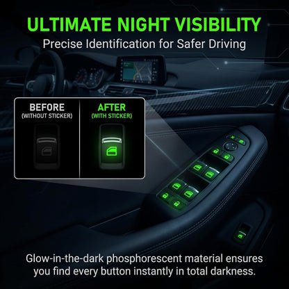 4PCS Car Control Switch Luminous Sticker