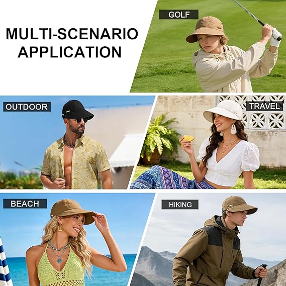 Stylish Wide-Brim Sun Hat – Unisex, Foldable, Adjustable, Quick-Drying