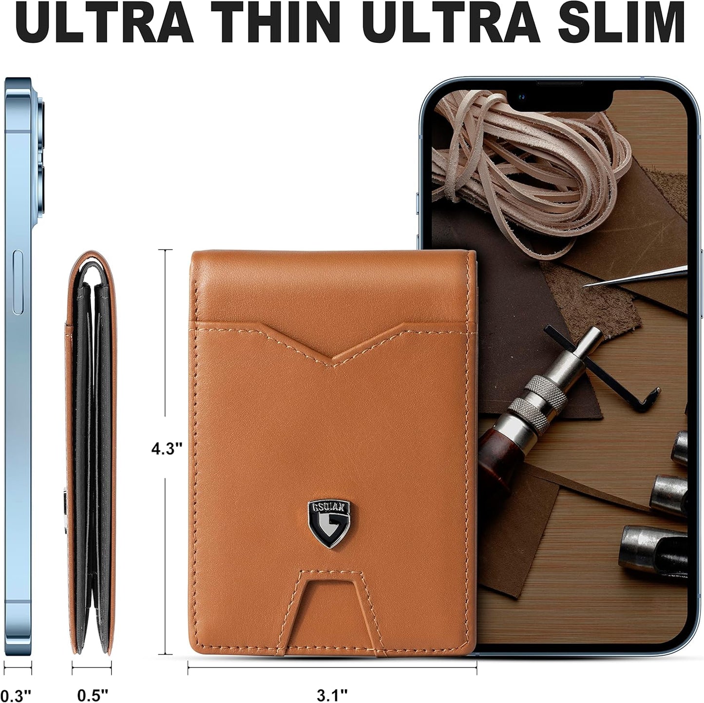 Slim Wallet for Men Rfid Blocking