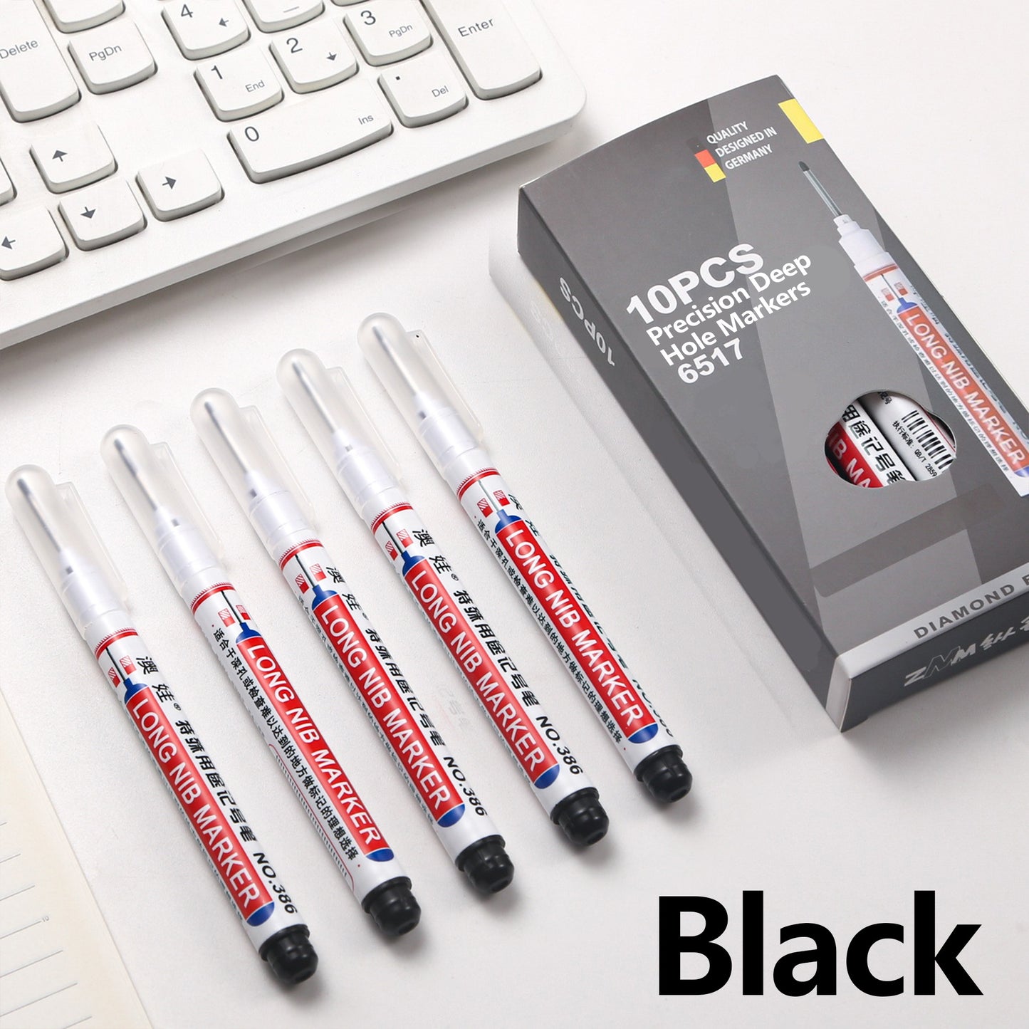 10Pcs 20mm Long Head Quick-Dry Waterproof Permanent Markers