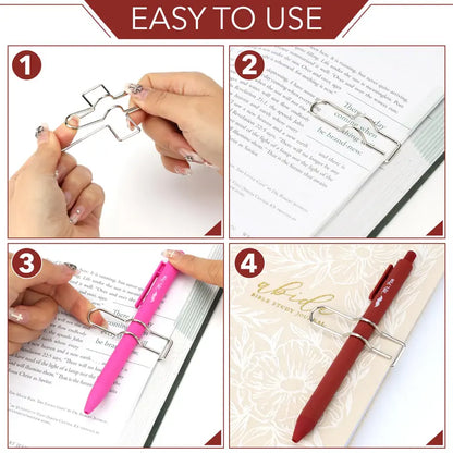 10PCS Mr. Pen- Metal Cross Pen Clips