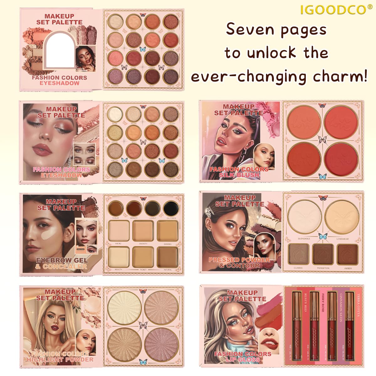 8-in-1 Book-Style Makeup Palette