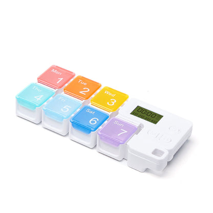 7 Day Medicine Pill Organizer, 4 Reminder Alarms, Loud Sound