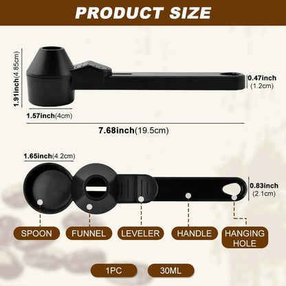 2-pcs Spill-Resistant Round Coffee Spoon Set