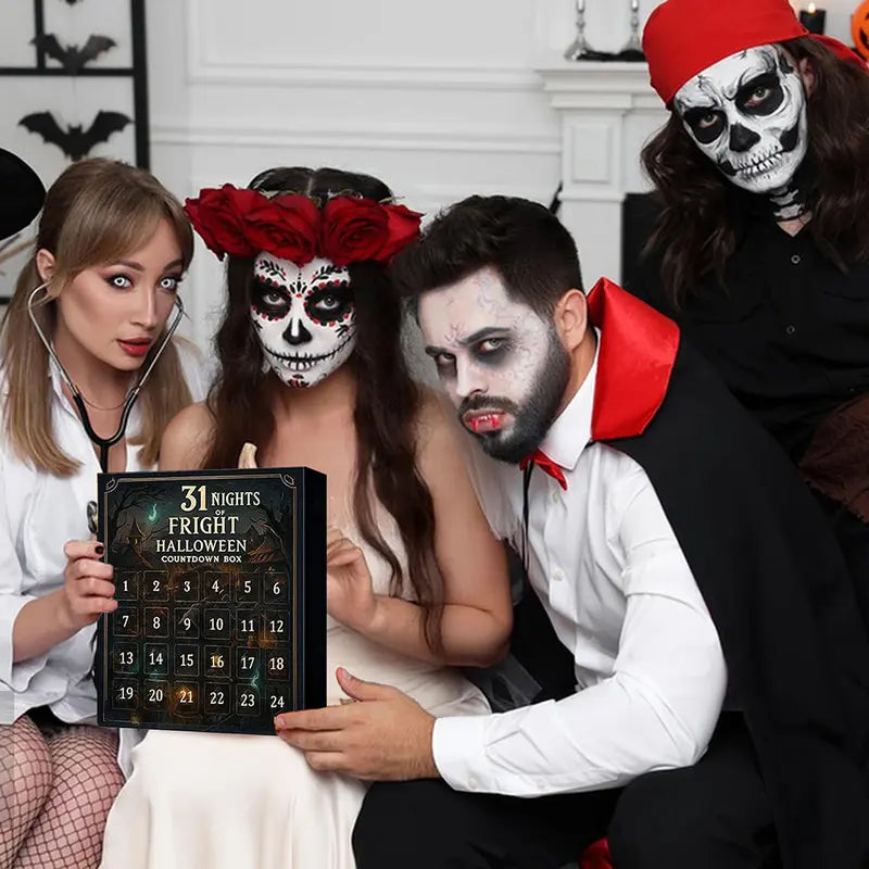 31 Nights of Fright Halloween Countdown Box with Figurines
