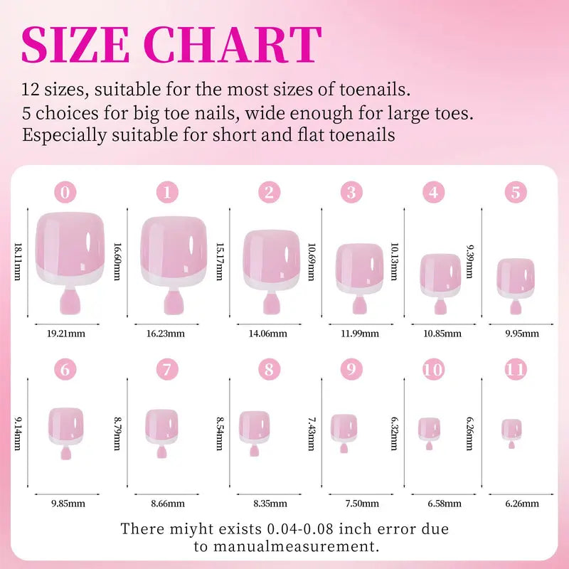 96Pcs Cat Eye Toe Nails Press on Toenails
