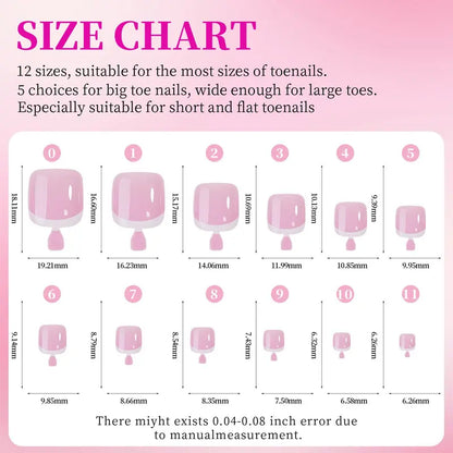 96Pcs Cat Eye Toe Nails Press on Toenails