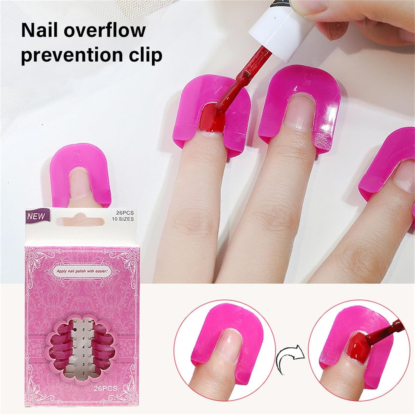 26x Nails Polish Protector 10 Sizes