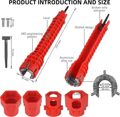 Fathers Day Gifts 14-in-1 Multi-functional Wrench for Toilet