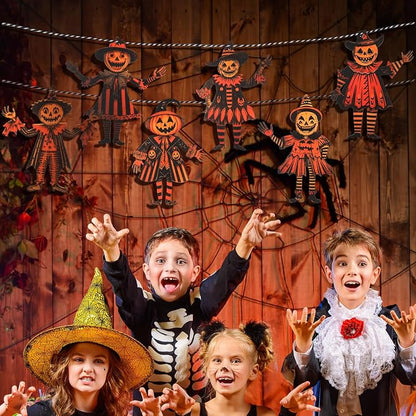 Vintage Halloween Decorations Wood Banner