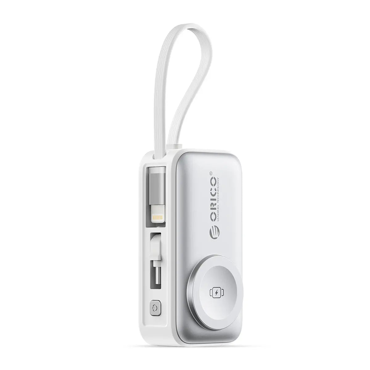 3-in-1 Folding Chargeable Portable Power Bank with Integrated Cable