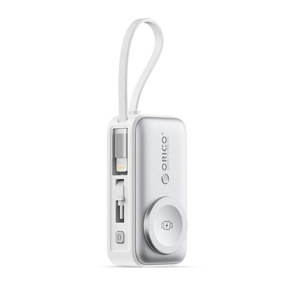 3-in-1 Folding Chargeable Portable Power Bank with Integrated Cable