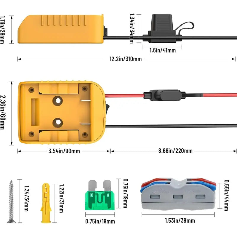 Electric toy car adapter