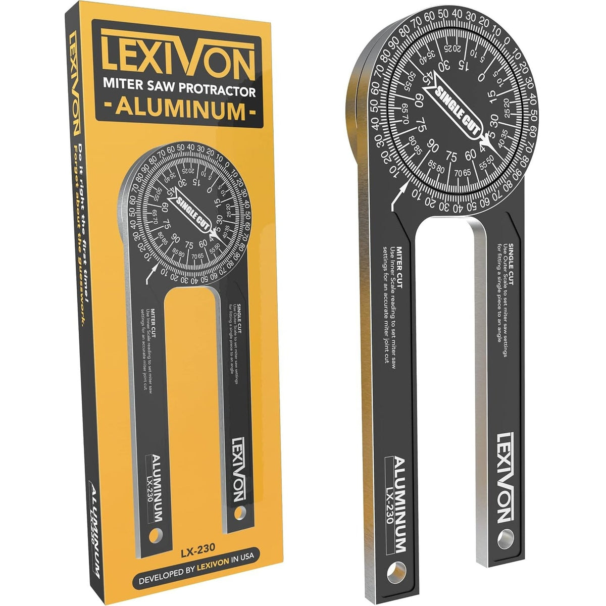 Aluminum Miter Saw Protractor, 7.3-Inch Angle Finder