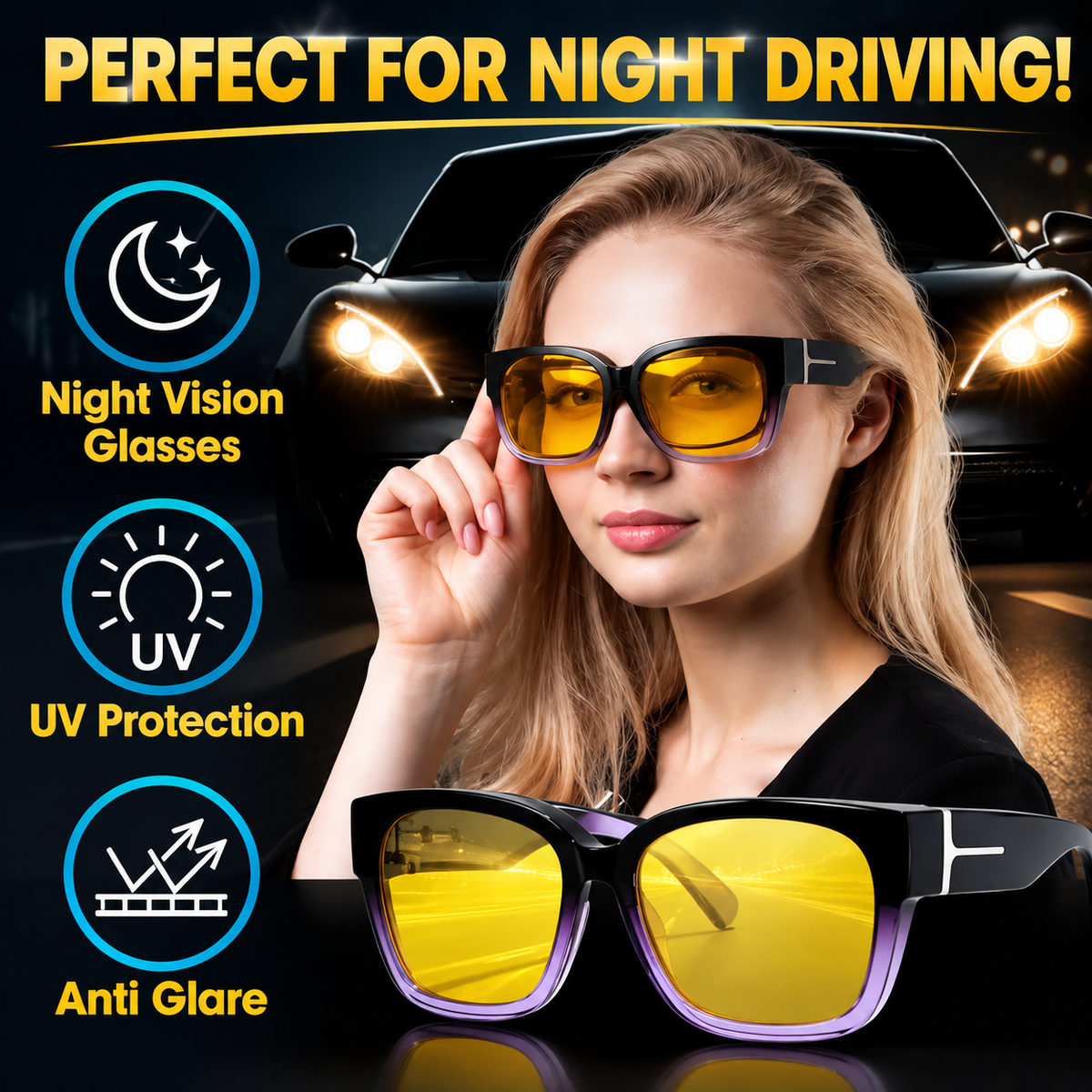 Unisex Polarized Fit-Over Glasses, Full Rim