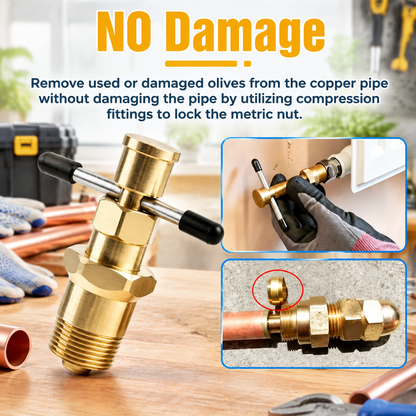 Compression Sleeve Puller Tool Kit for 1/2 & 3/4 Inches Brass NPT Pipe Fittings