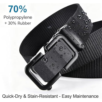 Men's Tactical Nylon Belt – Metal Buckle Ratchet Design