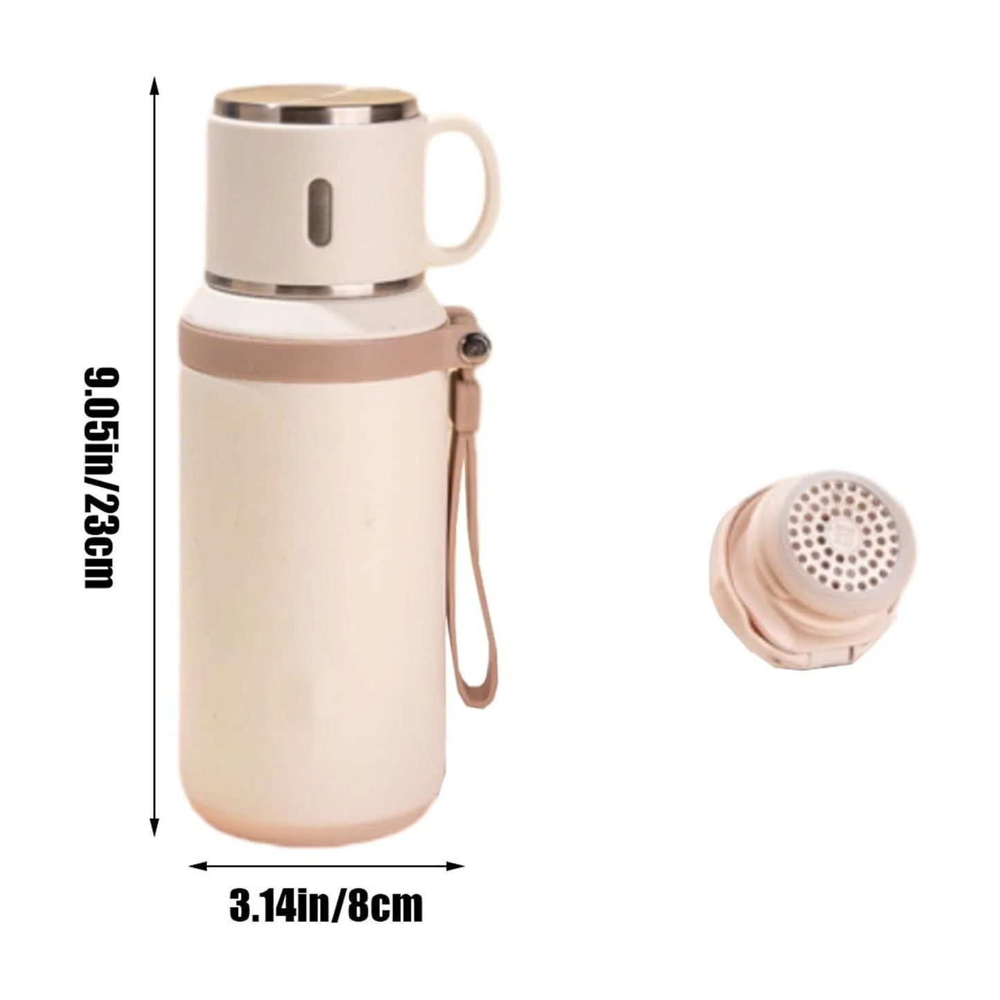 Vacuum Insulated Travel Mug | Stainless Steel | Tea-Water Separation Design