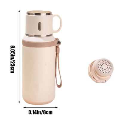 Vacuum Insulated Travel Mug | Stainless Steel | Tea-Water Separation Design