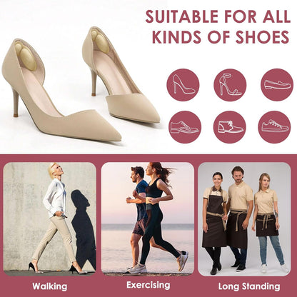 10 PCS Non-Slip Heel Pads - Heel Inserts Shoe Heel Blister Prevention Pads