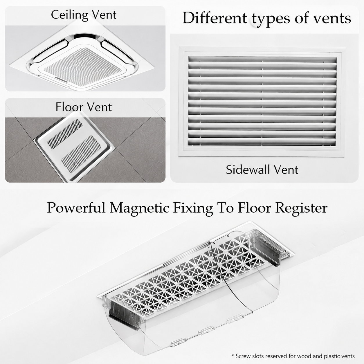 Adjustable Air Vent Deflectors Transparent
