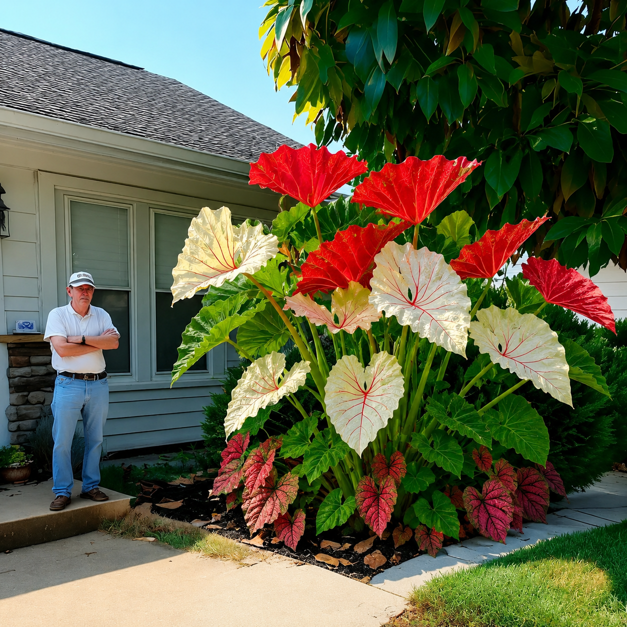 Beautiful Courtyard Foliage Plant: Caladium（500 Caladium Seeds）