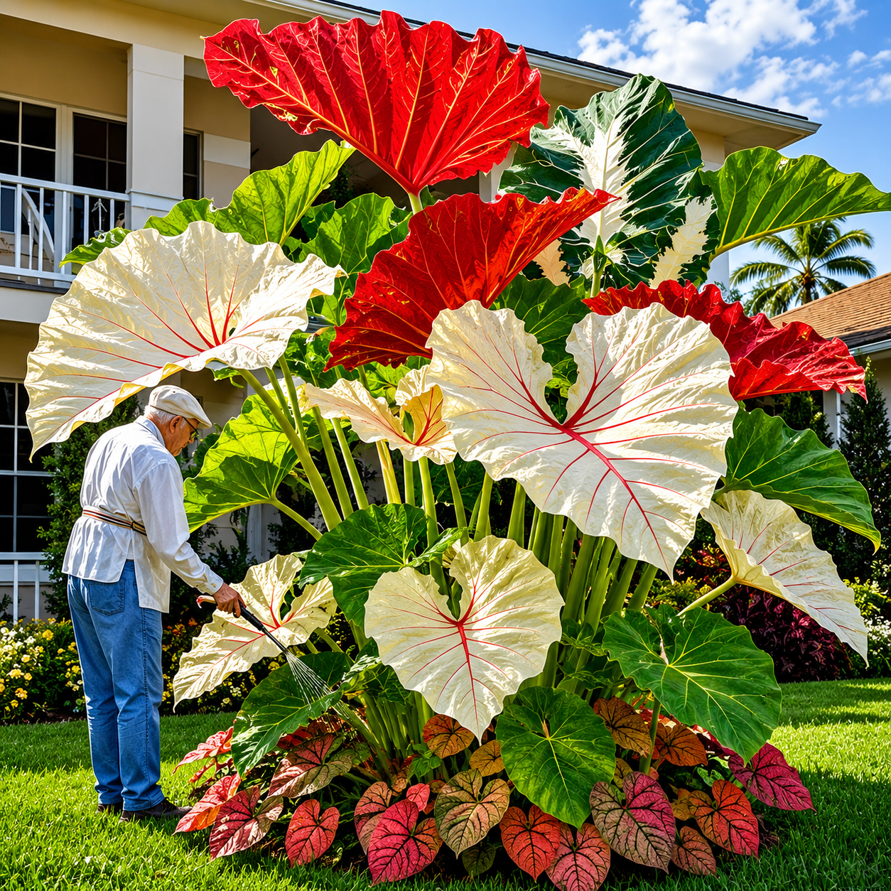 Beautiful Courtyard Foliage Plant: Caladium（500 Caladium Seeds）