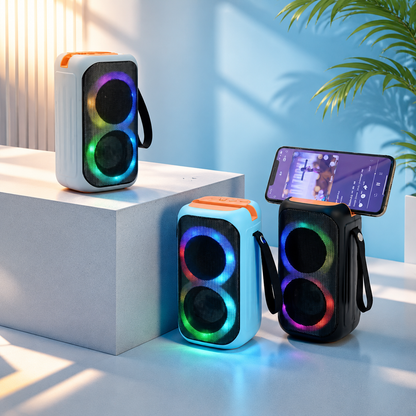 Portable Bluetooth Speaker with RGB Lighting